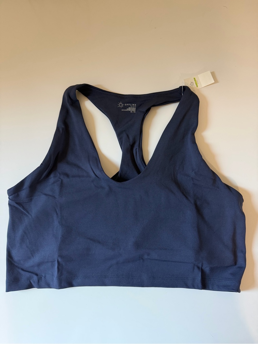 Aerie Offline Navy Racerback Sports Bra XL NWT